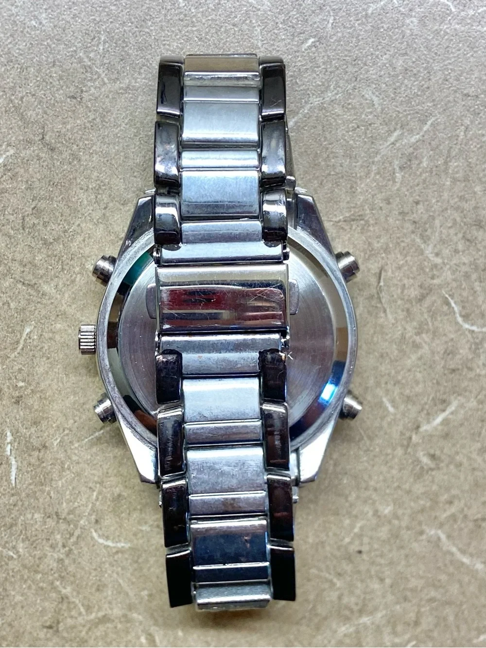 JF Orange Dial Stainless Steel Watch